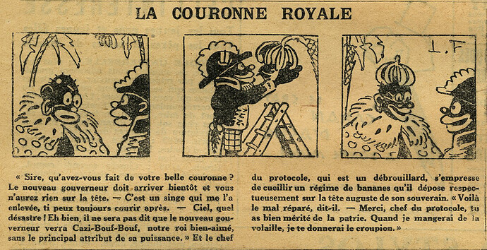 L'Intrépide 1929 -n°986 - page 15 - La couronne royale - Louis Forton - 14 juillet 1929