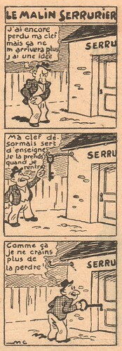 Coeurs Vaillants 1937 - n°16 - page 6 - Le malin serrurier - 18 avril 1937