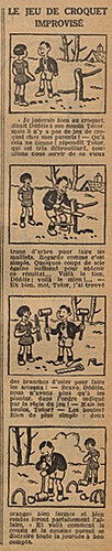 Fillette 1934 - n°1381 - page 4 - Le jeu de croquet improvisé - 9 septembre 1934