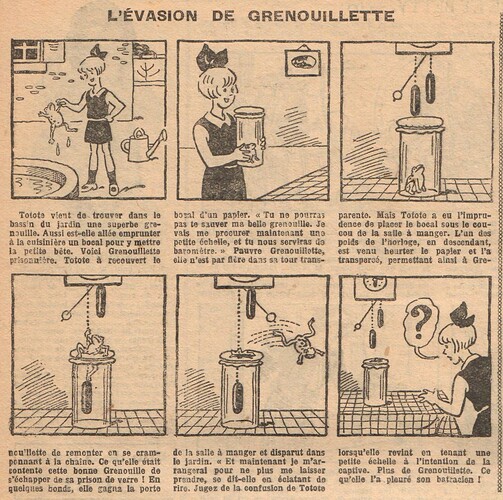 Fillette 1932 - n°1271 - page 14 - L'évasion de Grenouillette - 31 juillet 1932