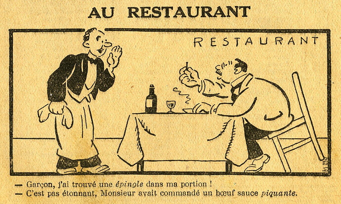 Almanach Pierrot 1930 - page 4 - Au restaurant
