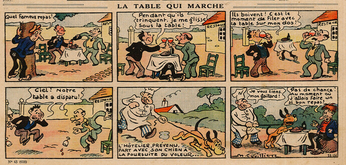 Pierrot 1937 - n°43 - page 4 - La table qui marche - 24 octobre 1937
