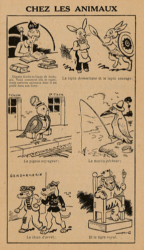 Almanach Lisette 1934 - page 15 - Chez les animaux