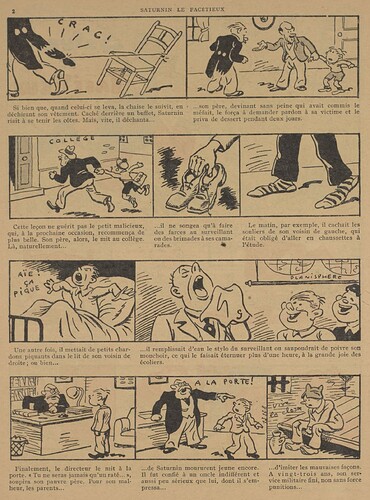 Guignol 1935 - n°10 - page 2 - Saturnin le facétieux - 10 mars 1935
