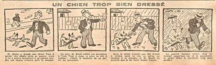 Coeurs Vaillants 1933 - n°22 - Un chien trop bien dressé - 28 mai 33 - page 2