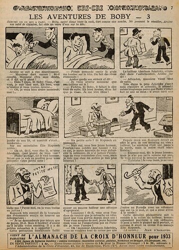 Cri-Cri 1932 - n°728 - page 7 - Les aventures de BOBY (3) - 8 septembre 1932