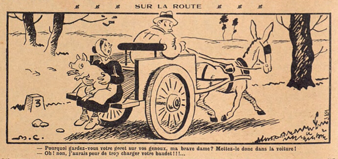 Lisette 1932 - n°3 - page 2 - Sur la route - 17 janvier 1932