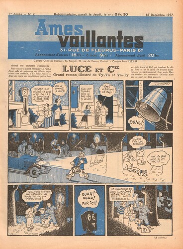 Ames Vaillantes 1937 - n°2 - 16  décembre 1937 - page 1