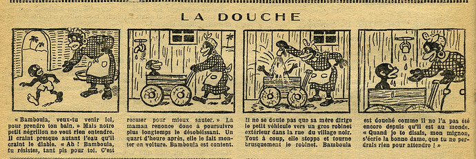 Fillette 1933 - n°1316 - page 6 - La douche - 11 juin 1933