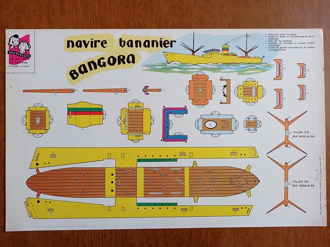 découpages S & S  navire bananier Bangora