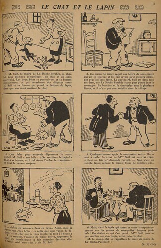 Pierrot 1932 - n°36 - page 11 - Le chat et le lapin - 4 septembre 1932