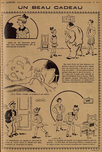 Lisette 1929 - n°38 - page 5 - Un beau cadeau - 22 septembre 1929