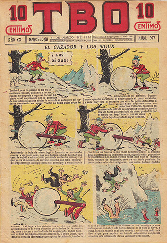 TBO 1936 - n°977 - El cazador y los sioux - 4 mars 1936