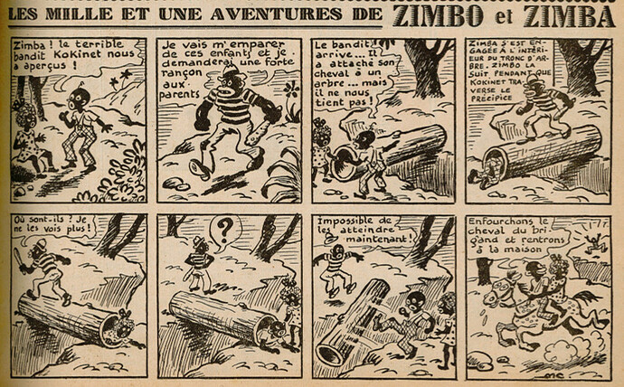 Ames Vaillantes 1939 - n°8 - page 11 - Les mille et une aventures de Zimbo et Zimba - 23 février 1939