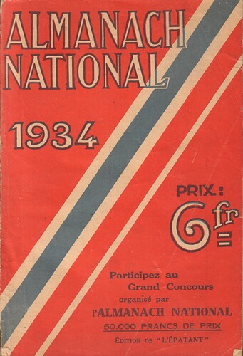 Almanach National 1934 - 0 - Couverture