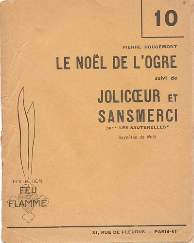 Collection Feu et Flamme n°7 - 1945 - Pierre Rougemont - Le noël de l'ogre - 1ère édition