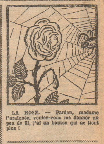 Fillette 1930 - n°1151 - page 11 - La Rose - Pardon madame l'araignée - 13 avril 1930