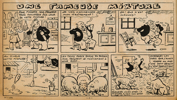 Pierrot 1939 - n°5 - page 2 - Une fameuse mixture - 29 janvier 1939
