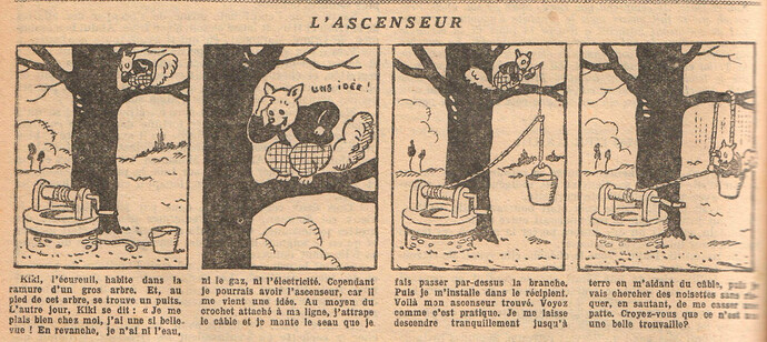 Fillette 1930 - n°1184 - page 6 - L'ascenseur - 30 novembre 1930
