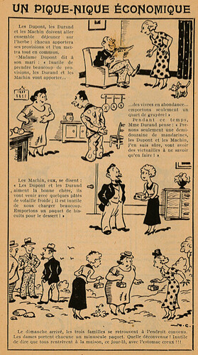 Almanach Lisette 1938 - page 46 - Un pique-nique économique