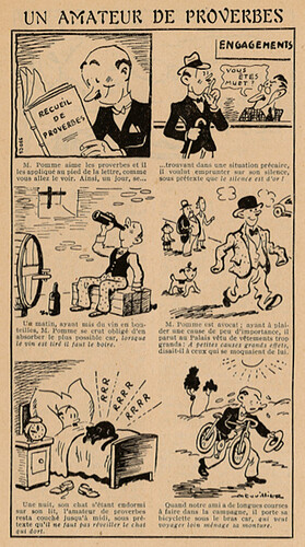 Almanach Pierrot 1937 - page 8 - Un amateur de proverbes