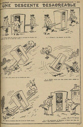 Pierrot 1928 - n°144 - page 5 - Une descente désagréable - 23 septembre 1928