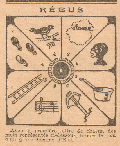 Coeurs Vaillants 1935 - n°30 - page 2 - Rébus - 28 juillet 1935