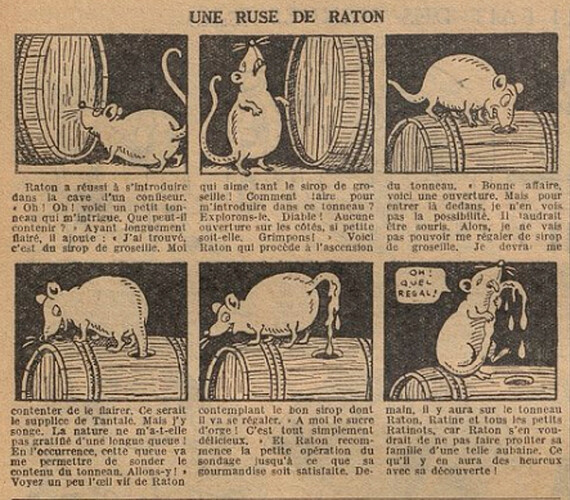 Fillette 1934 - n°1352 - page 4 - Une ruse de raton - 18 février 1934