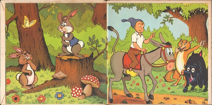 Les aventures de Sylvain et Sylvette n°6 - Pan-Pan dans la forêt - pages 6 et 7