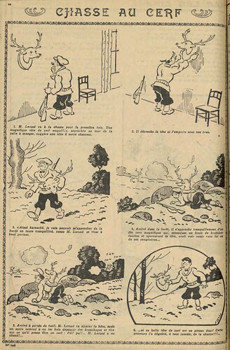 Pierrot 1928 - n°148 - page 10 - Chasse au cerf - 21 octobre 1928