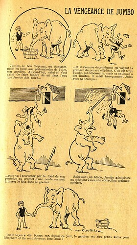 Almanach Pierrot 1930 - page 89 - La vengeance de Jumbo