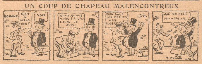 Coeurs Vaillants 1935 - n°32 - page 2 - Un coup de chapeau malencontreux - 11 août 1935