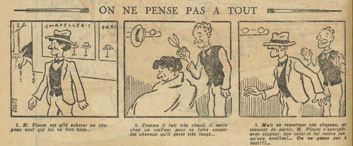 Pierrot 1928 - n°113 - page 2 - On ne pense pas à tout - 19 février 1928