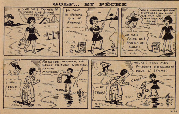 Lisette 1938 - n°25 - page 13 - Golf... et pêche - 19 juin 1938