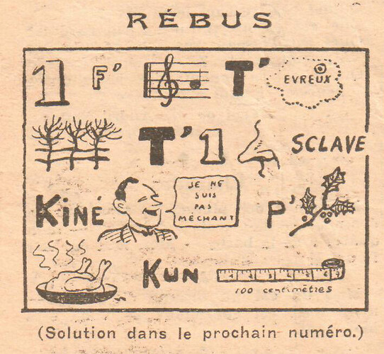 Coeurs Vaillants 1933 - n°41 - Rébus - 8 octobre 1933 - page 8