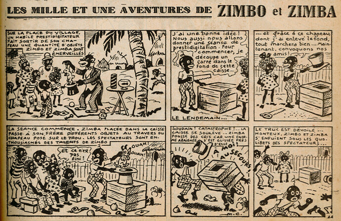 Ames Vaillantes 1939 - n°5 - page 11 - Les mille et une aventures de Zimbo et Zimba - 2 février 1939