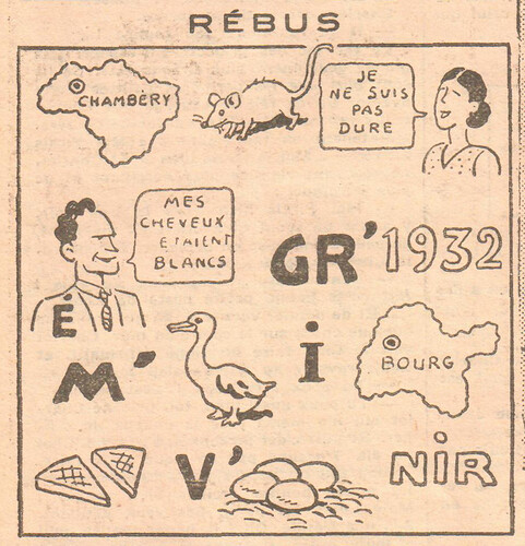 Coeurs Vaillants 1932 - n°45 - page 4 - Rébus - 6 novembre 1932