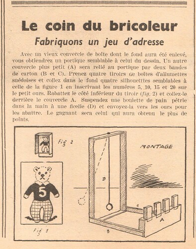 Coeurs Vaillants 1938 - n°36  - Le coin du bricoleur - 4 septembre 1938 - page 7