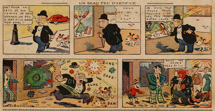 Pierrot 1936 - n°23 - page 1 - Un beau feu d'artifice - 7 juin 1936