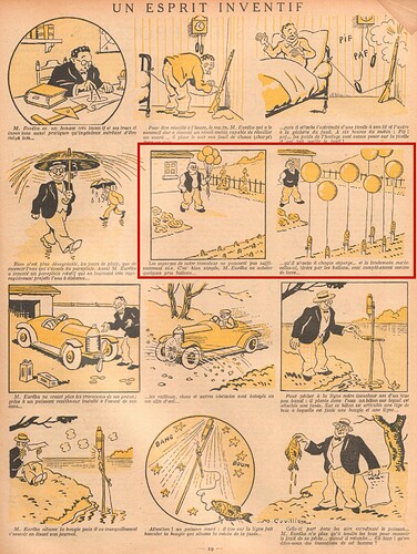 La Semaine Vermot 1928 - n°20 - page 19 - Un esprit inventif - 25 mars 1928 (avec cadrage du gag)