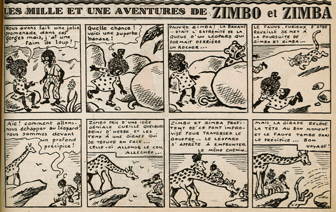 Ames Vaillantes 1939 - n°30 - page 11 - Les mille et une aventures de Zimbo et Zimba - 27 juillet 1939
