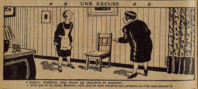 Lisette 1929 - n°7 - page 2 - Une excuse - 17 février 1929