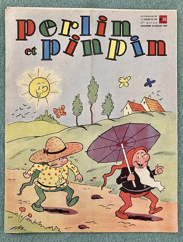 Planches originales de Jean Dupin pour le n°30 de Perlin et Pinpin de 1957 (4)