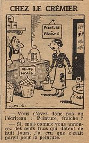 Fillette 1938 - n°1562 - page 4 - Chez le crémier - 27 février 1938