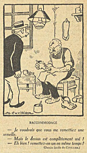 Le Dimanche Illustré 1927 - n°202 - 9 janvier 1927 - page 12 - Raccommodage