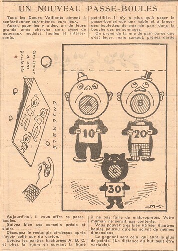 Coeurs Vaillants 1933 - n°47 - Un nouveau passe-boules - 19 novembre 1933 - page 8