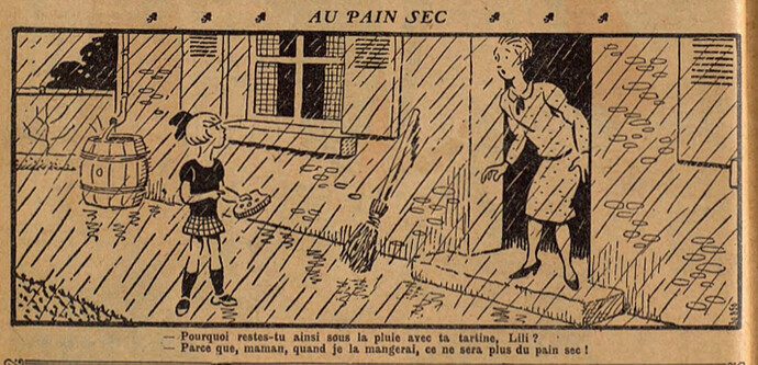 Lisette 1930 - n°3 - page 2 - Au pain sec - 19 janvier 1930