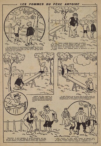 Pierrot 1926 - n°28 - page 5 - Les pommes du père Antoine - 4 juillet 1926