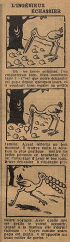 Fillette 1934 - n°1386 - page 4 - L'ingénieux échassier - 14 octobre 1934