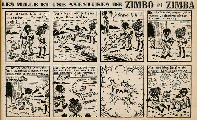 Ames Vaillantes 1939 - n°37 - page 11 - Les mille et une aventures de Zimbo et Zimba - 14 septembre 1939